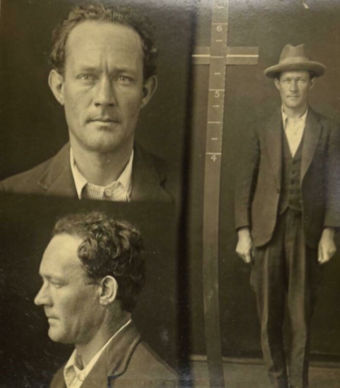 My Great-Grandfather’s Mugshots, After He Was Arrested For Bigamy. December 1926, Australia