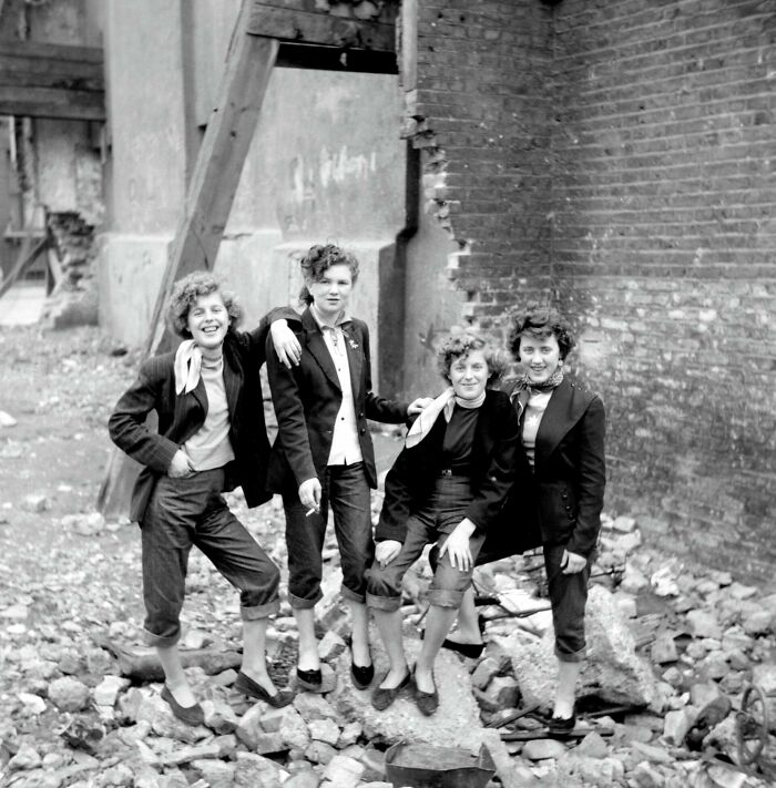 Teddy Girls In 1955 - Their Subculture Centred Around A Still-Bomb-Damaged London