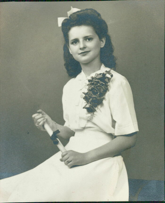 My Aunt Estie, Who Passed Away Today, High School Graduation, The Bronx 1945