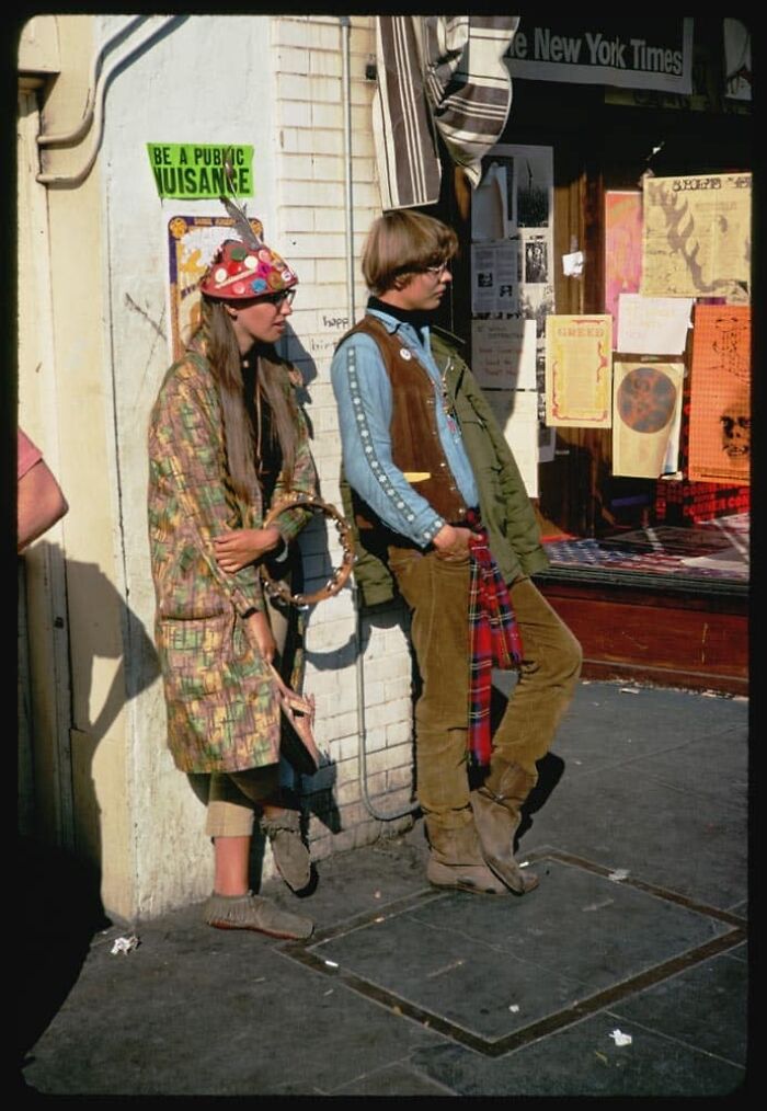 A Couple Of Hippies On Haight St. In San Francisco, 1967