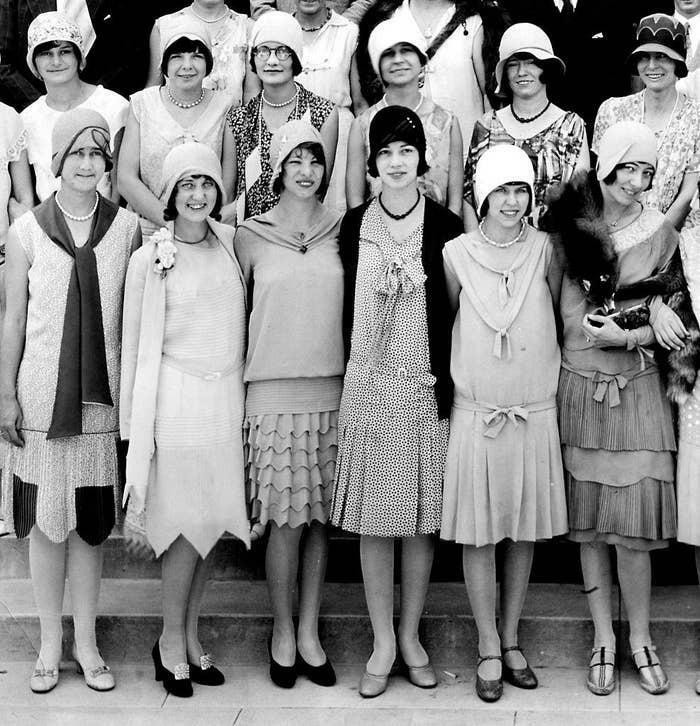 Teenagers Dressed For A High School Dance In The 1920s