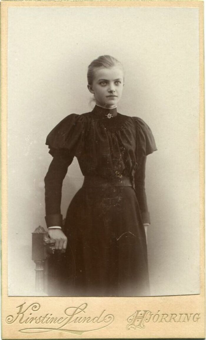 Portrait Of A Young Woman From Denmark. Photographed In 1895