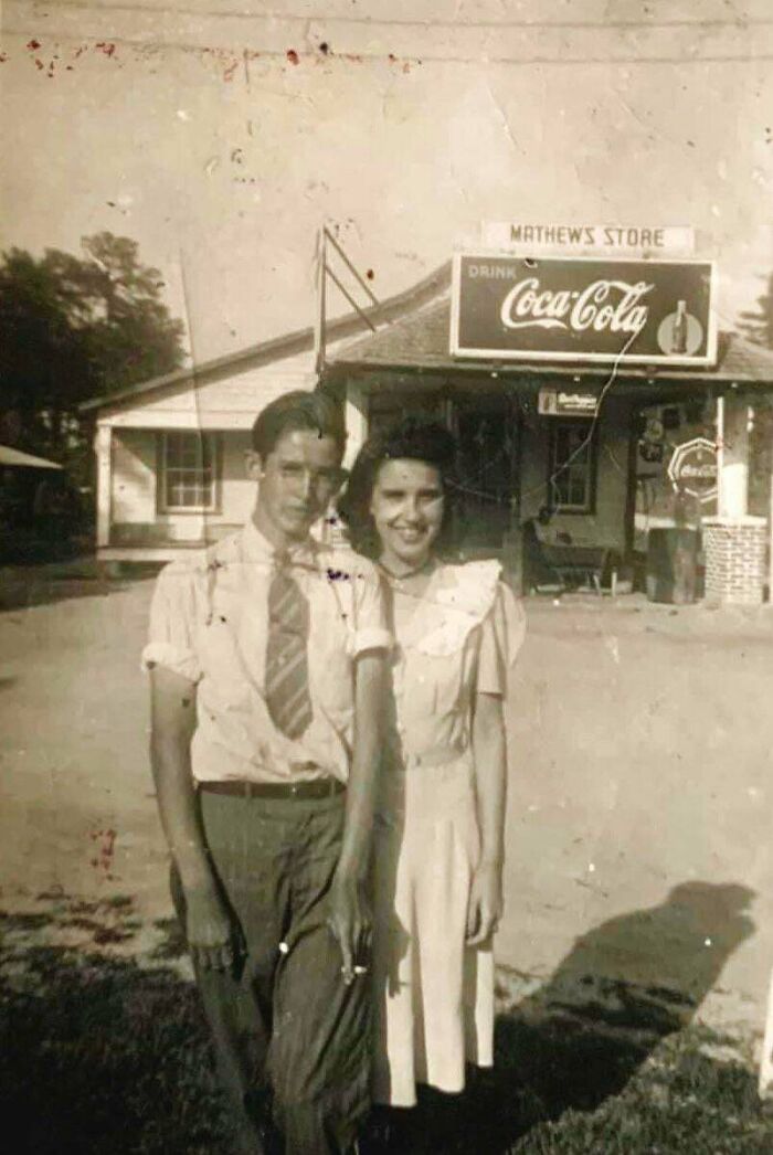 1.) My Great-Grandparents (Age 24 And 18) Circa 1949, In Front Of The General Store My Great-Grandfather Had Just Purchased