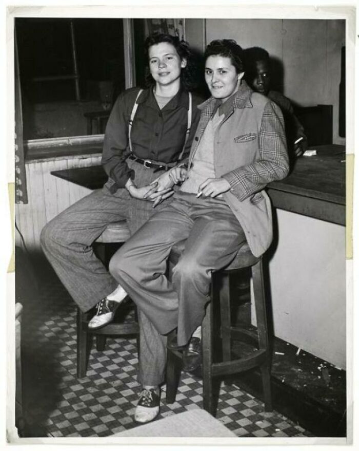 Two Women At A Bar, New York C. 1945. Photo By Weegee