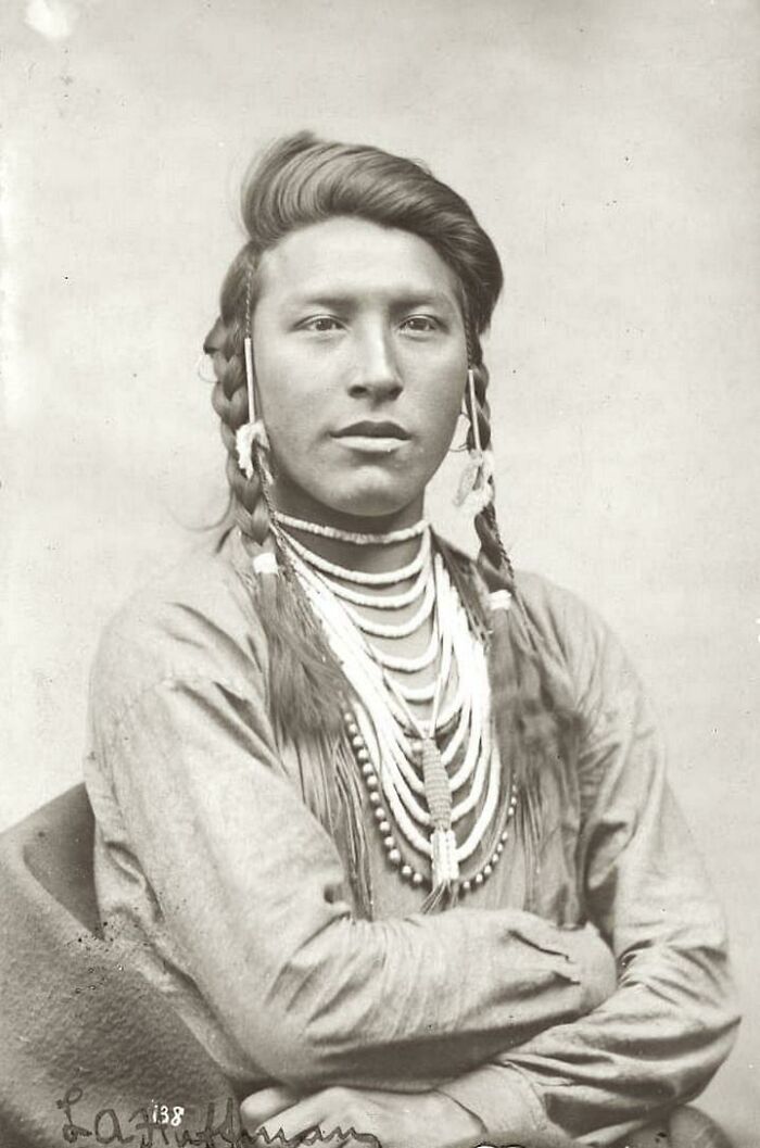 "Sits Down Spotted"- Crow Nation, Fort Keogh, Montana, 1881. Photo By L.A. Huffman