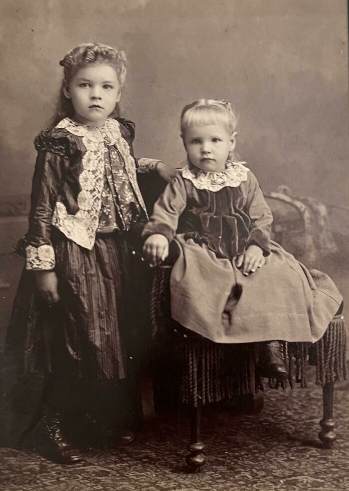 My Great Grandmother And Her Little Sister, Circa 1890