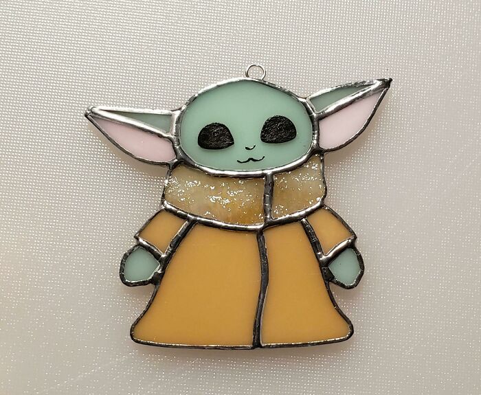 My Mom Made Me A Grogu Stained Glass Ornament And Had To Share