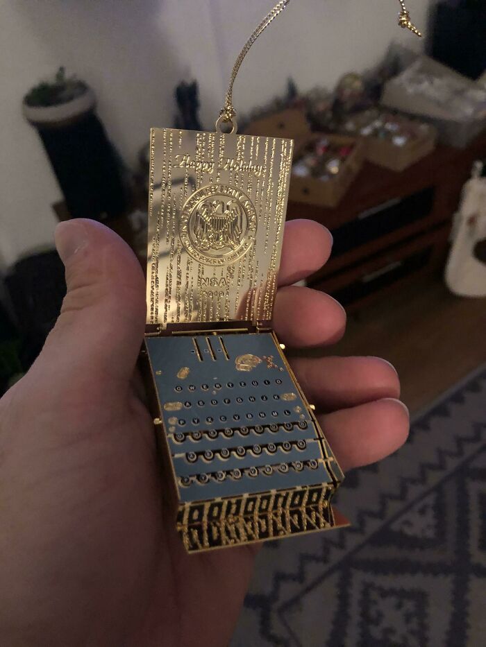 NSA Issued Enigma Machine Ornament From 2019