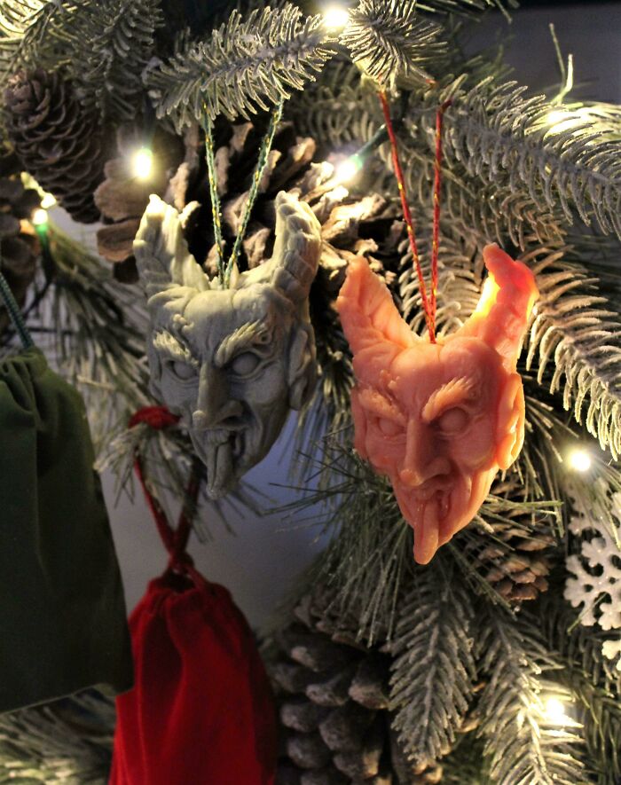I Enjoy Making Molded Soaps, Here Are Some Ornamental Krampus Soaps For The Holidays