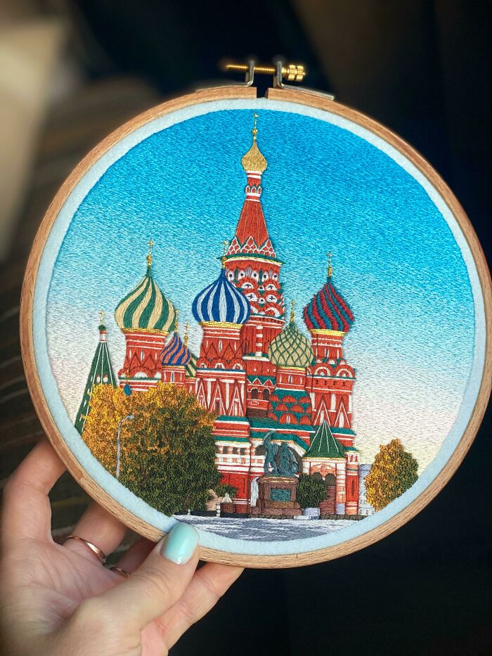 This Is The First Embroidery From My Series With The Sights Of The World