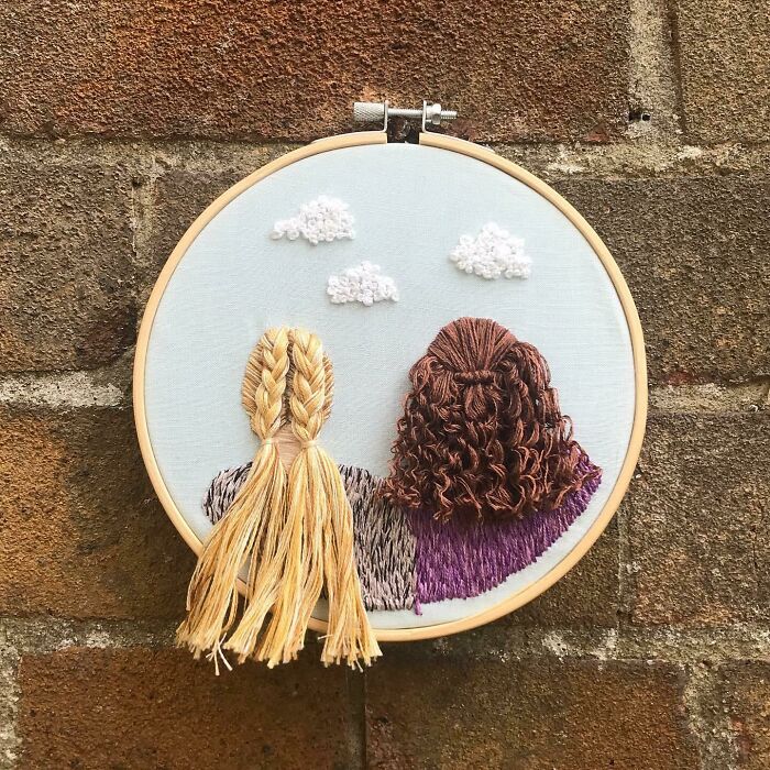 My First Go At Hair Embroidery Using A Tutorial!