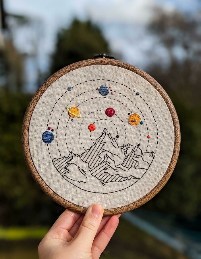 Some People Asked On My Last Post To See My Other Space-Themed Hoops - This Was My First!