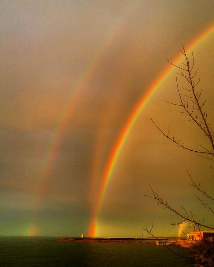 Saw A Triple Rainbow In Oswego, NY Tonight