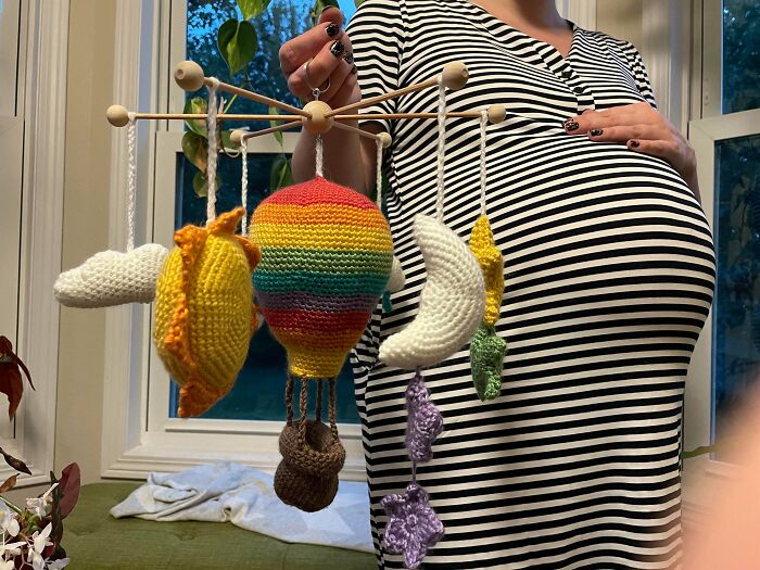 A Crocheted Mobile For My Little Girl, Due In 3 Weeks!