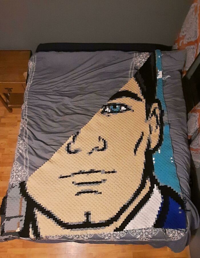 Sterling Archer C2c Update! 70 Hours In, Halfway Done. Crochet Right In To The Danger Zone