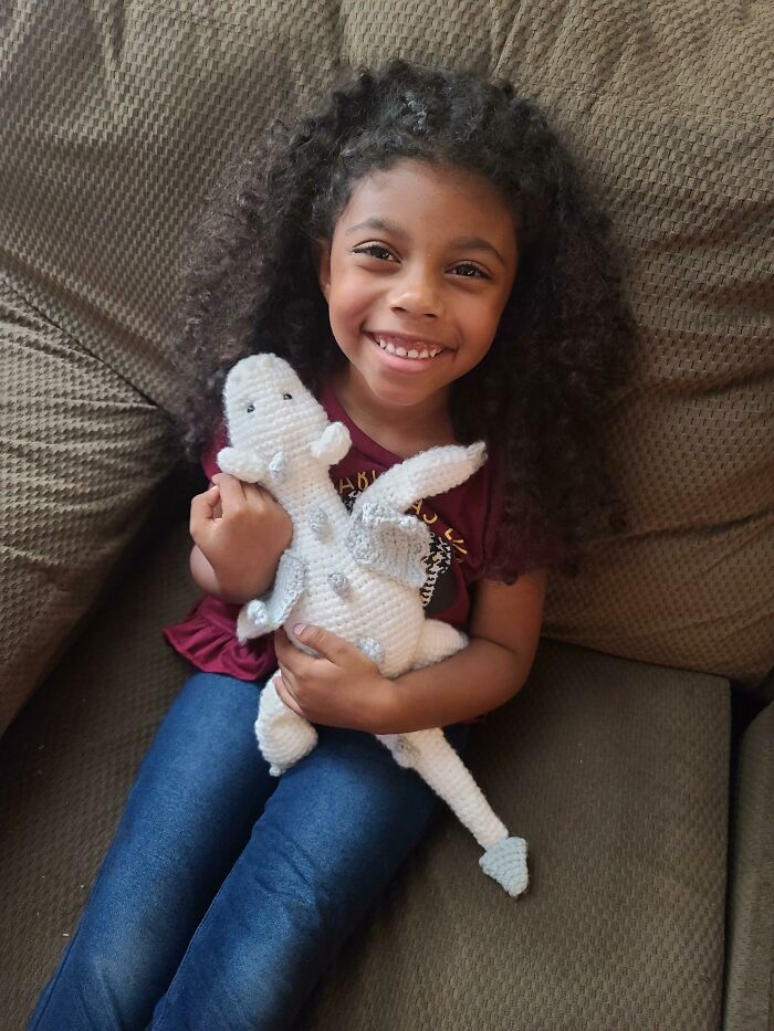 My Daughter And Her Dragon. She Carries It Every Where