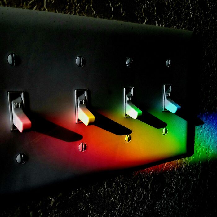 This Rainbow Hit My Light Switches Perfectly