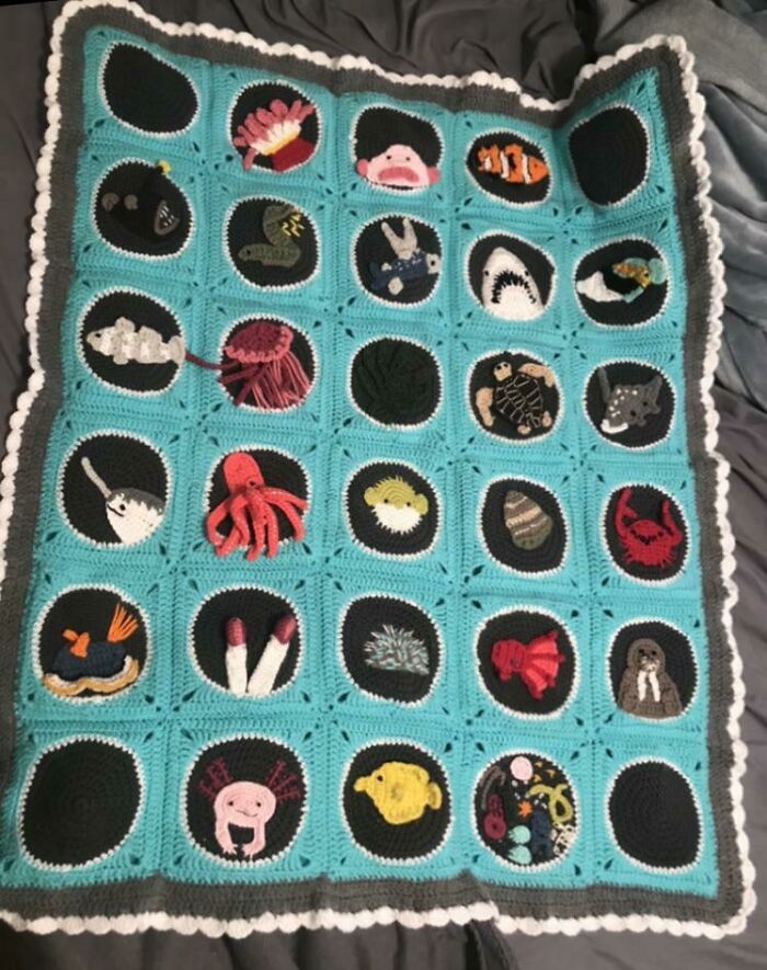 Coming Up On My Niece’s 1st Birthday And I Wanted To Share The Baby Blanket I Made For Her. It’s Still My Favorite Piece I’ve Ever Made. Pattern By Pony Mctate