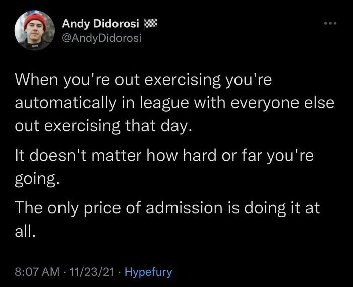 The Only Price Of Admission Is Doing It At All