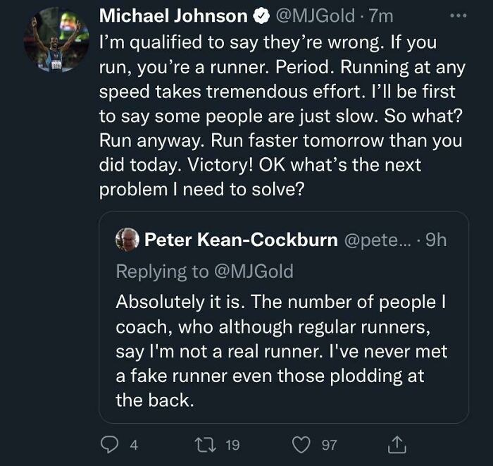 Michael Johnson Says If You Run, You’re A Runner