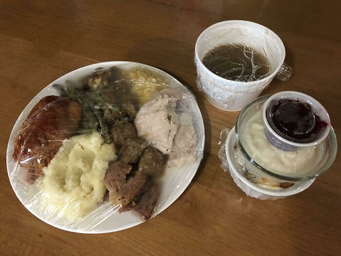 Spending Christmas Alone For The First Time Due To Covid And My Neighbors Brought Me Over A Complete Christmas Dinner. Meant A Lot To Me, So Glad To Have Them