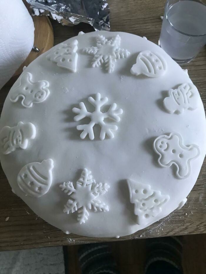 My Dad Had A Go At Making A Christmas Cake This Year! He's Never Baked Anything Before! I'm So Proud Of Him
