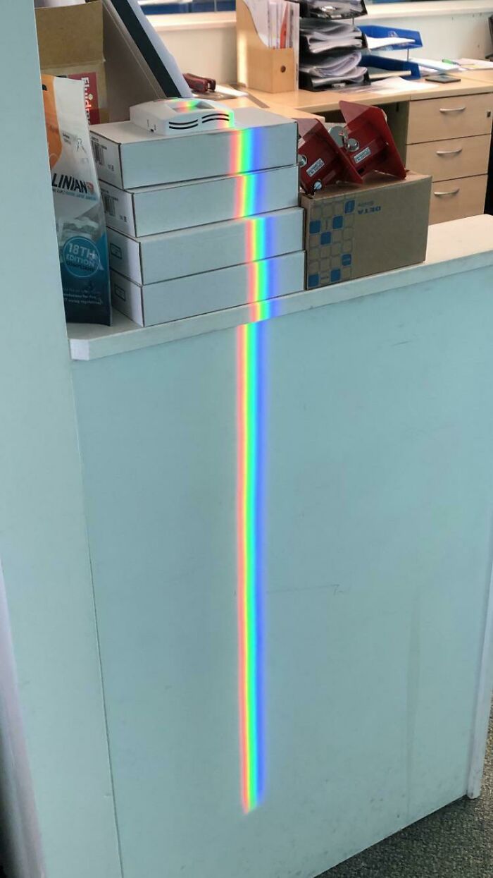 This Rainbow Thing Coming Through The Window At My Office This Morning