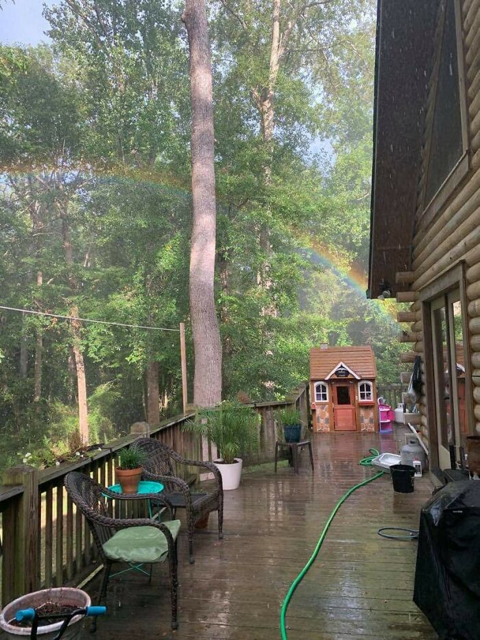 Rainbow Over My Back Porch