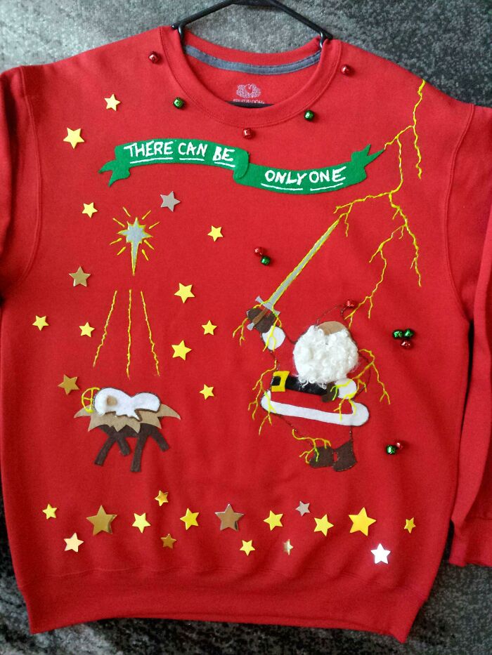 We Made Ugly Christmas Sweaters Last Weekend, And I'm Pretty Proud Of Mine