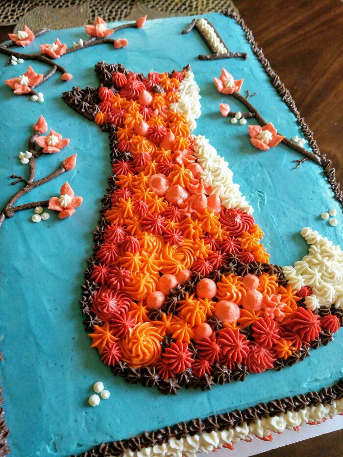 Fox Cake I Made For My Son's 1st Birthday Party