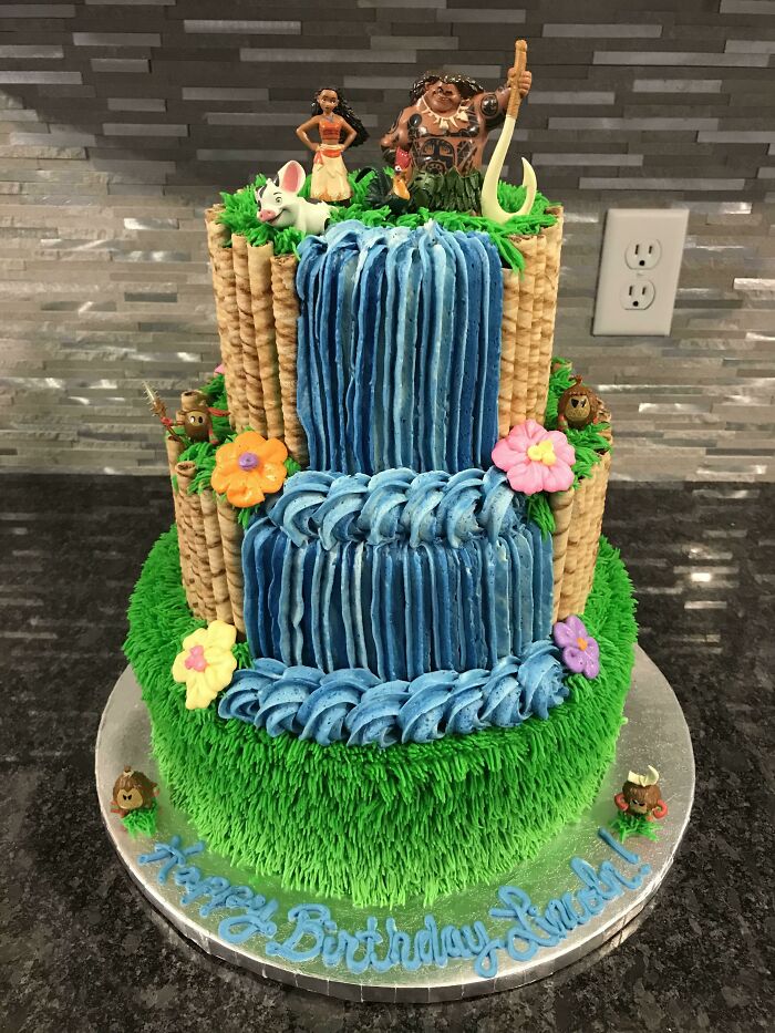 Buttercream Moana Cake I Made For My Sons 2nd Birthday