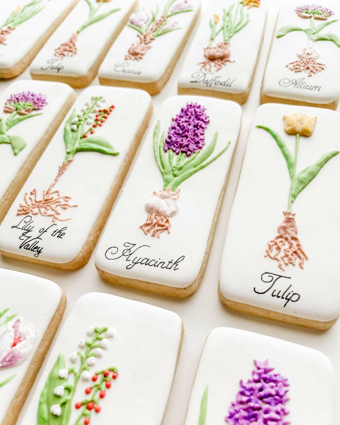 I Made Spring Botanical Cookies! These Are Vanilla Bean Shortbread Cookies Decorated With Royal Icing!