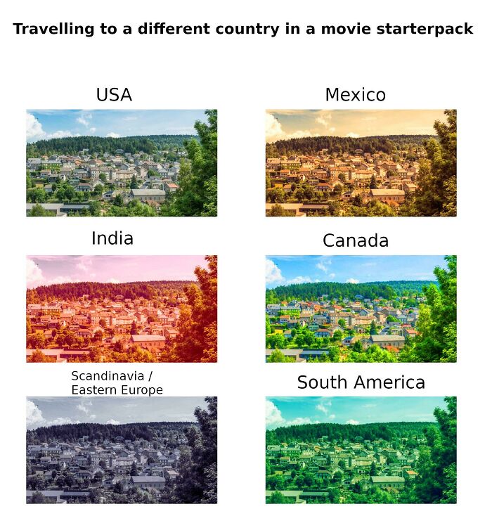 Travelling To A Different Country In A Movie Starterpack