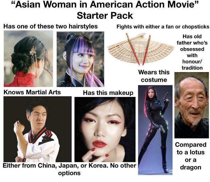 The “Asian Woman In An American Action Movie” Starter Pack