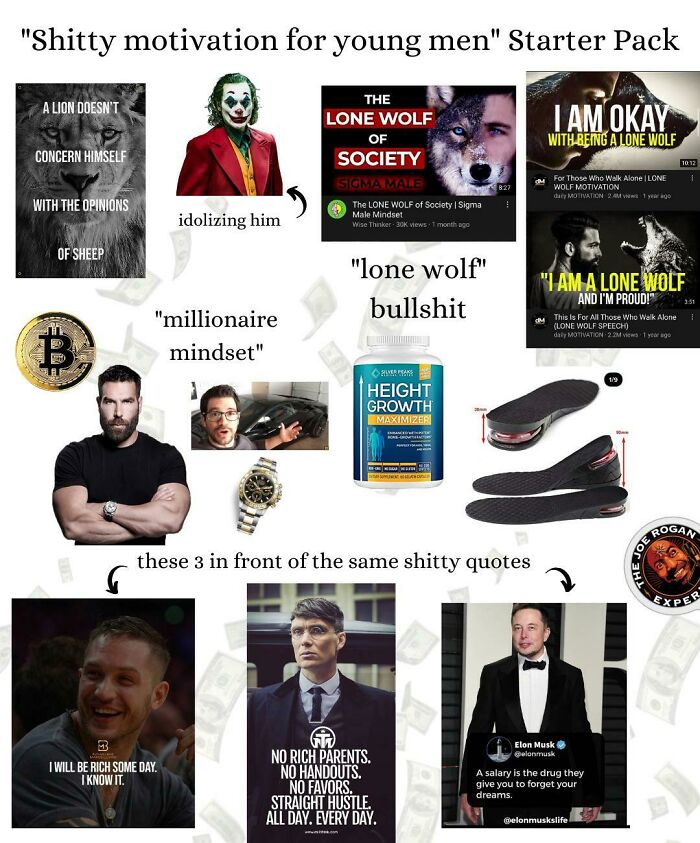 “Shitty Motivation For Young Men” Starter Pack