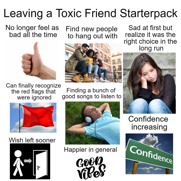 Leaving A Toxic Friend Starterpack