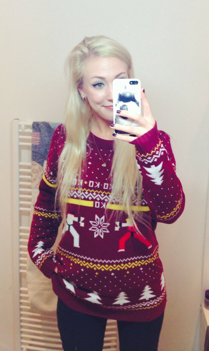 So Snuggly My New Christmas Sweater