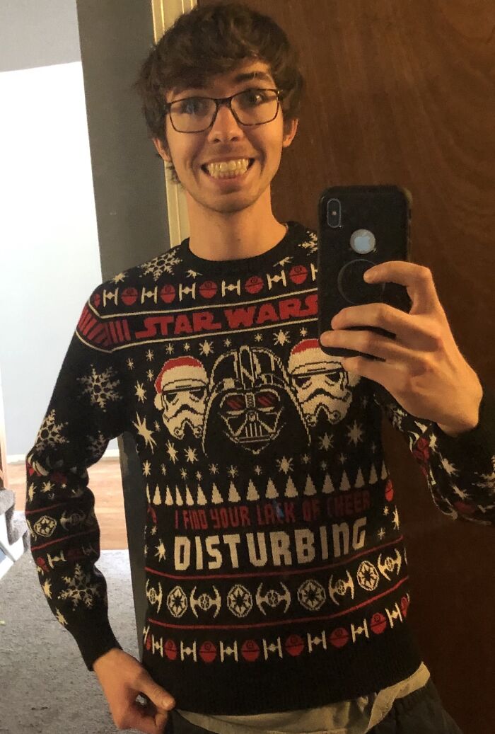 My Christmas Tradition Is To Go To The Movies With My Cousins (Usually Star Wars) But This Year They Had To Cancel But That Didn’t Stop Me From Wearing This Sweater