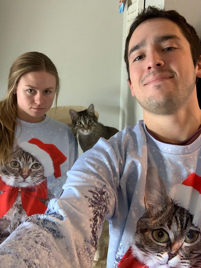 Our Friends Sent Christmas Sweaters