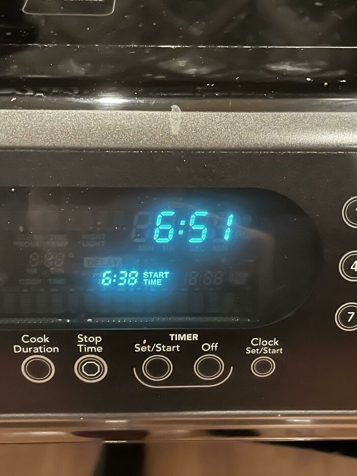 My Oven Shows The Time That You Started Cooking Incase You Didn’t Set A Timer