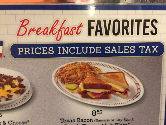 This Waffle House Menu Has Sales Tax Included