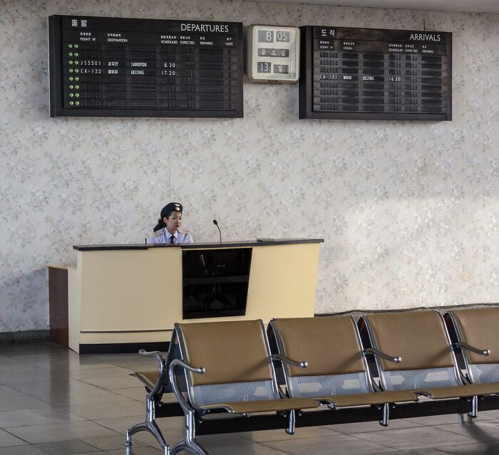 The Inside Of An North Korea Airport