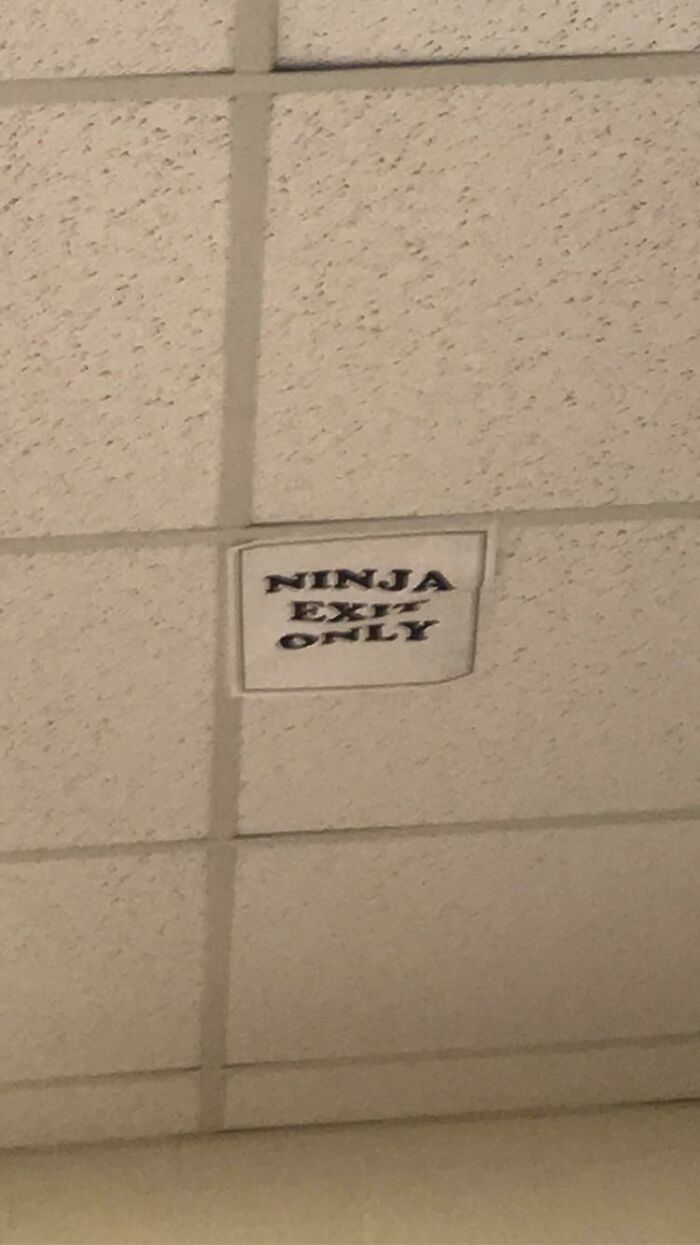 My Friend’s College Has This Taped To The Ceiling In One Of The Classrooms! Wish I Went To His School