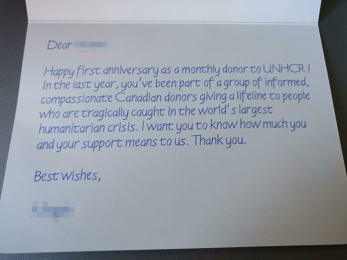 Spent Several Seconds Staring To Make Sure It Isn't A Print Font In This Handwritten Thank-You Card