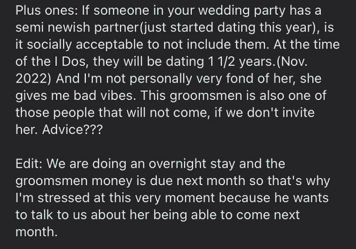 A Year And A Half Is Not A Significant Amount Of Time In This Brides Mind….oh And “Bad Vibes”