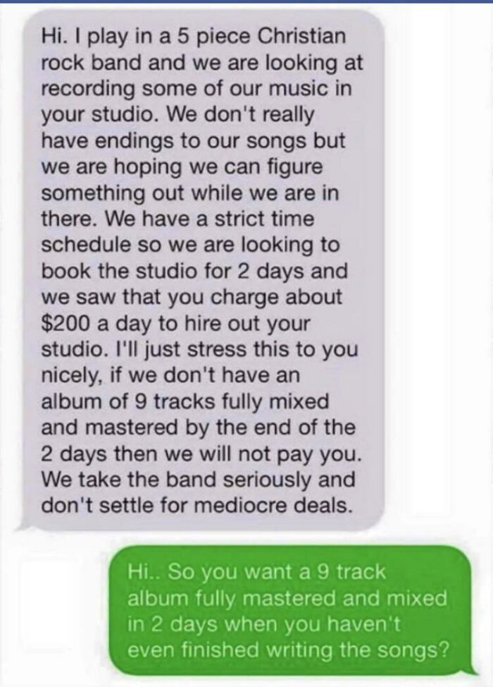 Better Start Praying To Find Another Studio