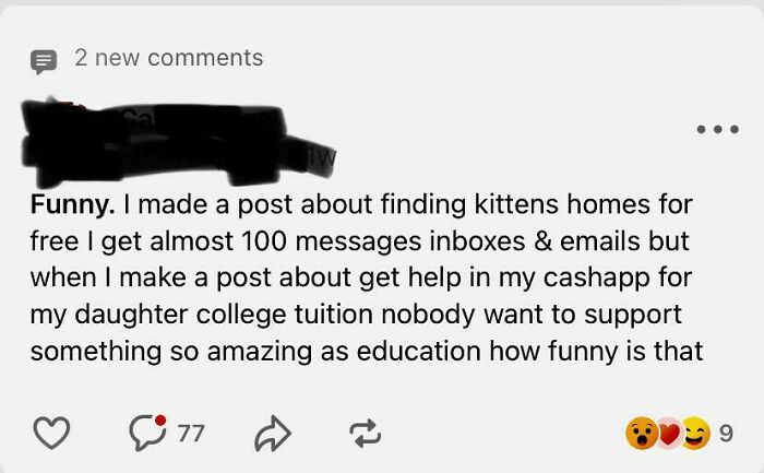 Everyone Wants Free Kittens But No One Wants To Pay For My Daughter’s College Education!