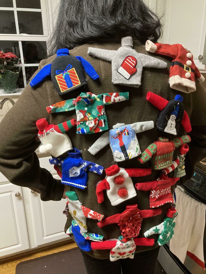 This Ugly Christmas Sweater I Made Out Of Mini Ugly Christmas Sweaters