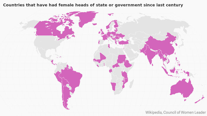 Countries That Have Had Female Heads Of State Or Government In The Last Century