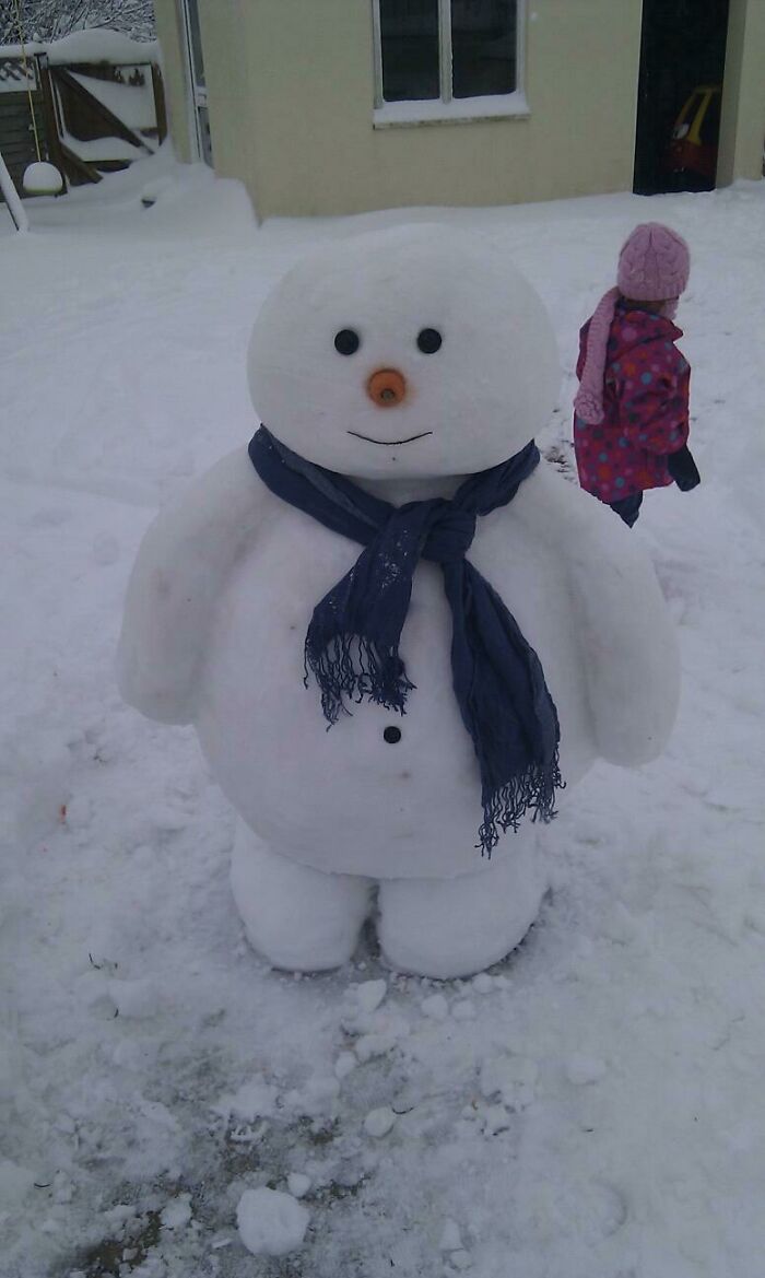 I'm Pretty Impressed With This Snowman My Brother In-Law Made Today